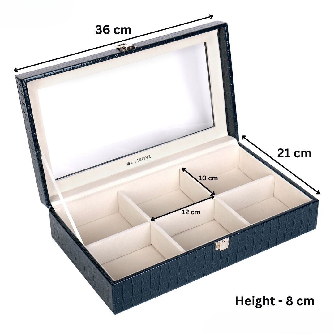 Premium 6 Slot Belt Box Glass